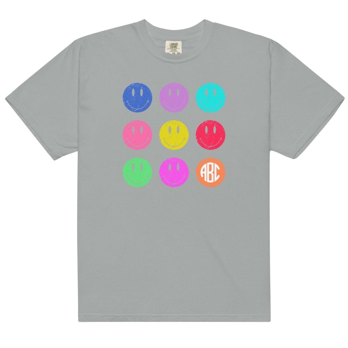 Monogrammed 'Retro Smileys' T-Shirt