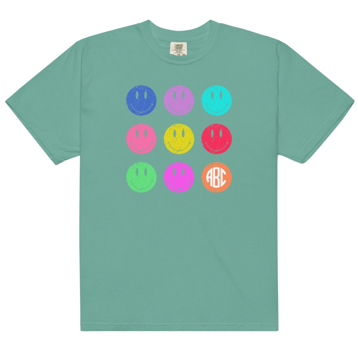 Monogrammed 'Retro Smileys' T-Shirt