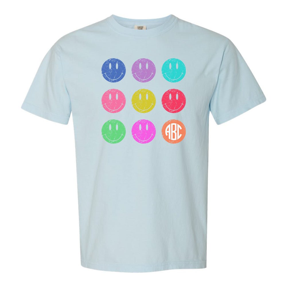Monogrammed 'Retro Smileys' T-Shirt