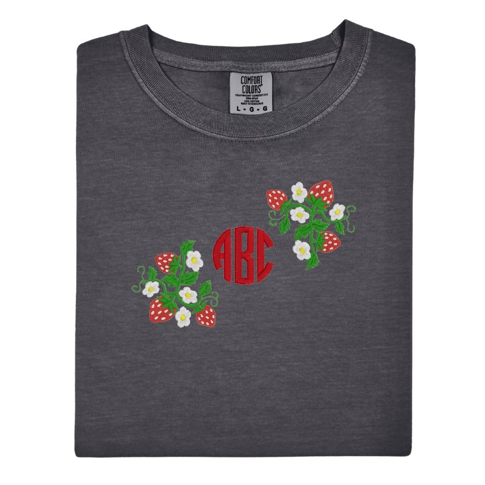 Monogrammed 'Strawberry Fields' T-Shirt