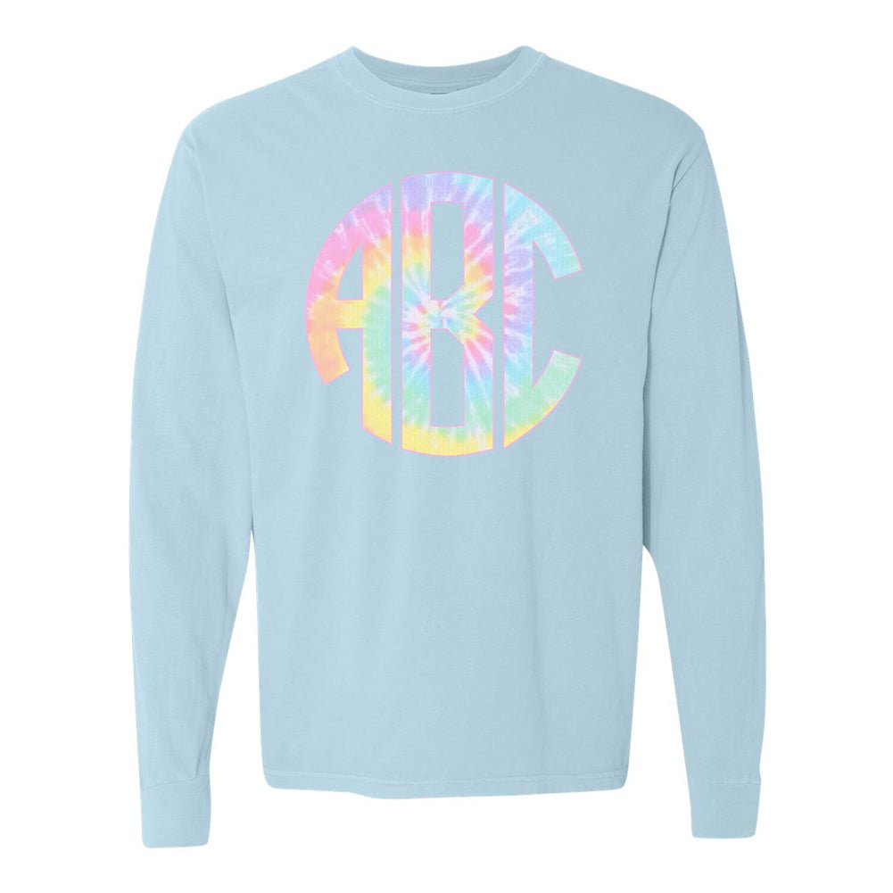 Monogrammed 'Tie Dye' Big Print Long Sleeve T-Shirt