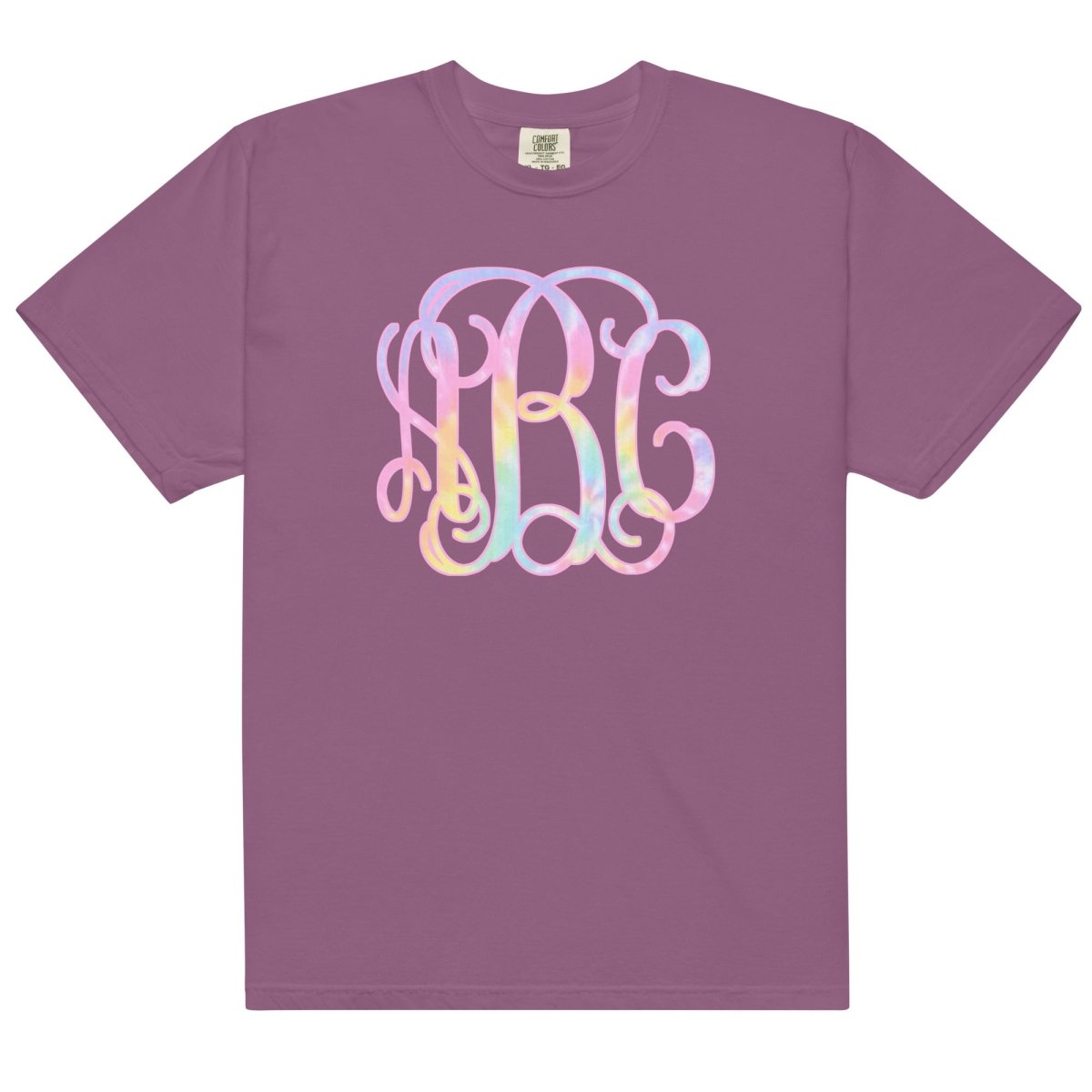Monogrammed 'Tie Dye' Big Print T-Shirt