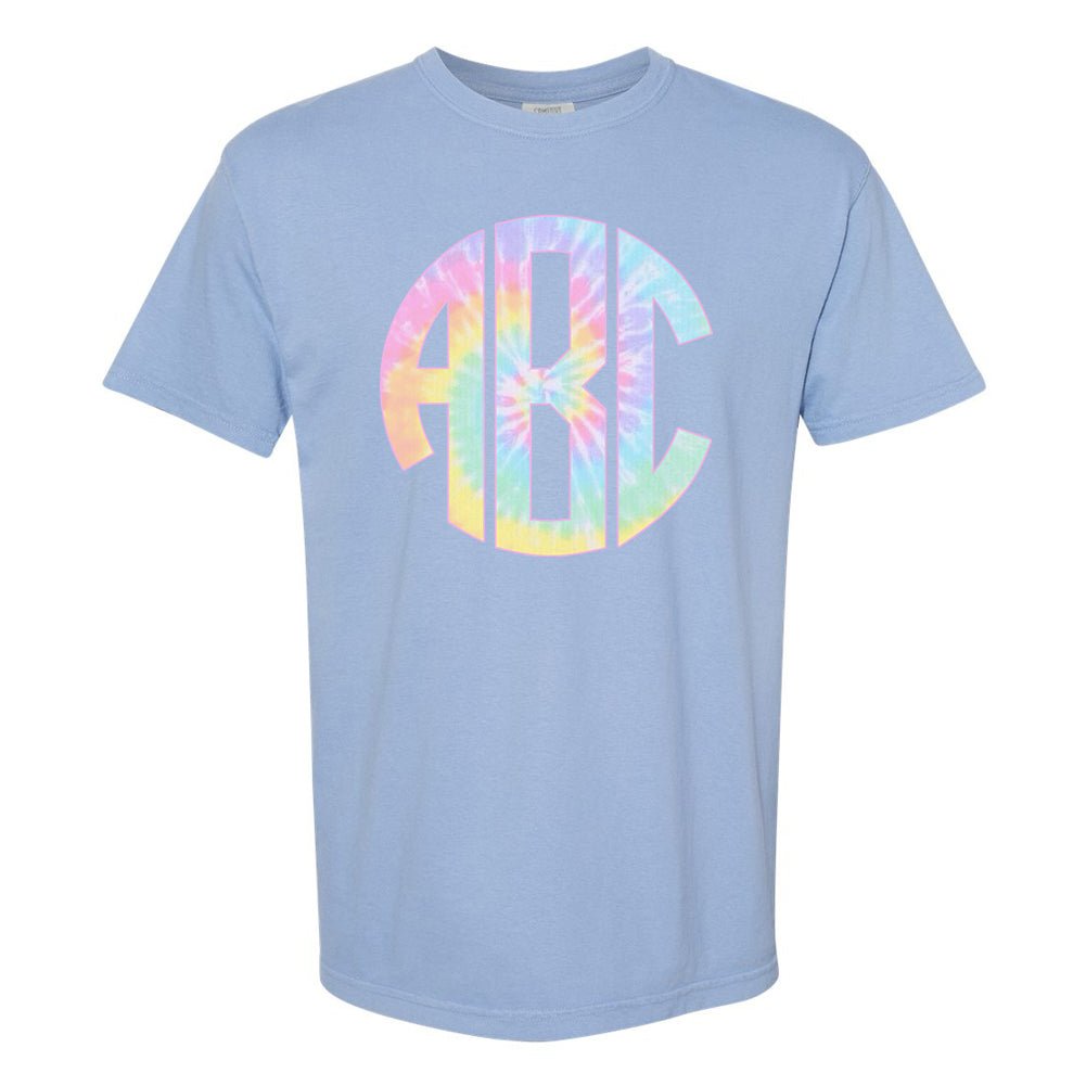 Monogrammed 'Tie Dye' Big Print T-Shirt