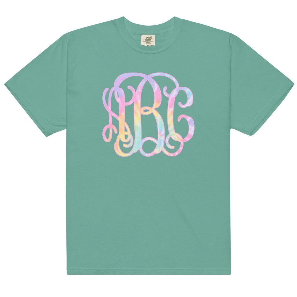 Monogrammed 'Tie Dye' Big Print T-Shirt