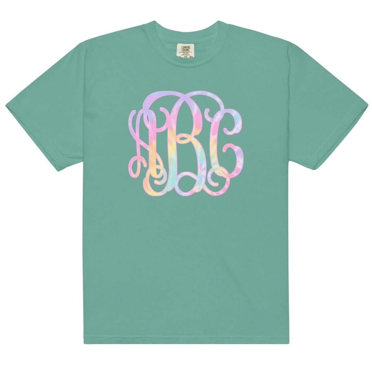 Monogrammed 'Tie Dye' Big Print T-Shirt