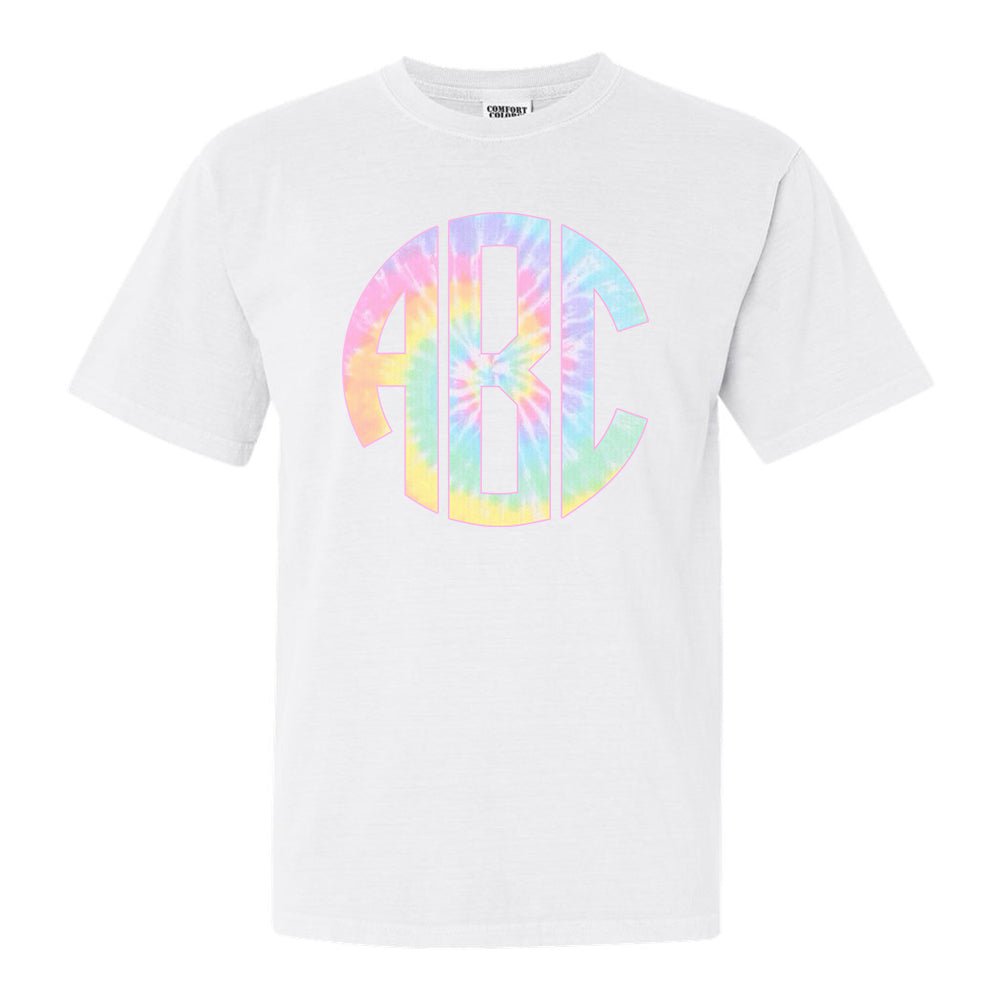 Monogrammed 'Tie Dye' Big Print T-Shirt