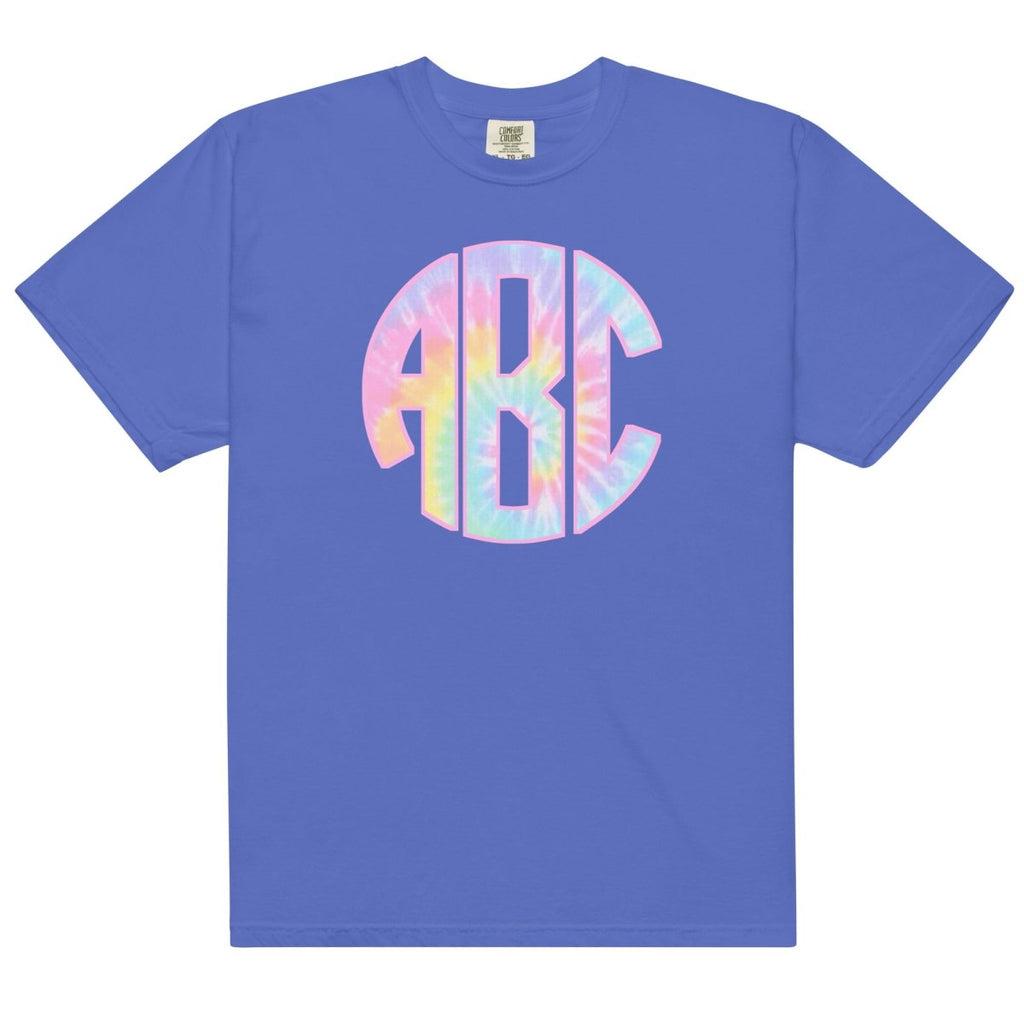 Monogrammed 'Tie Dye' Big Print T-Shirt