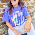 Monogrammed 'Tie Dye' Big Print T-Shirt