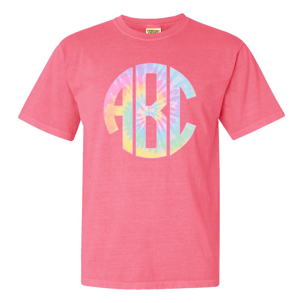 Monogrammed 'Tie Dye' Big Print T-Shirt