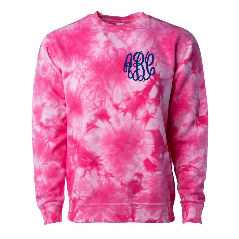 Monogrammed Tie Dye Crewneck Sweatshirt