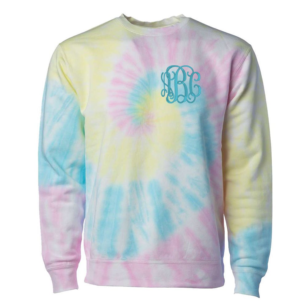Monogrammed Tie Dye Crewneck Sweatshirt