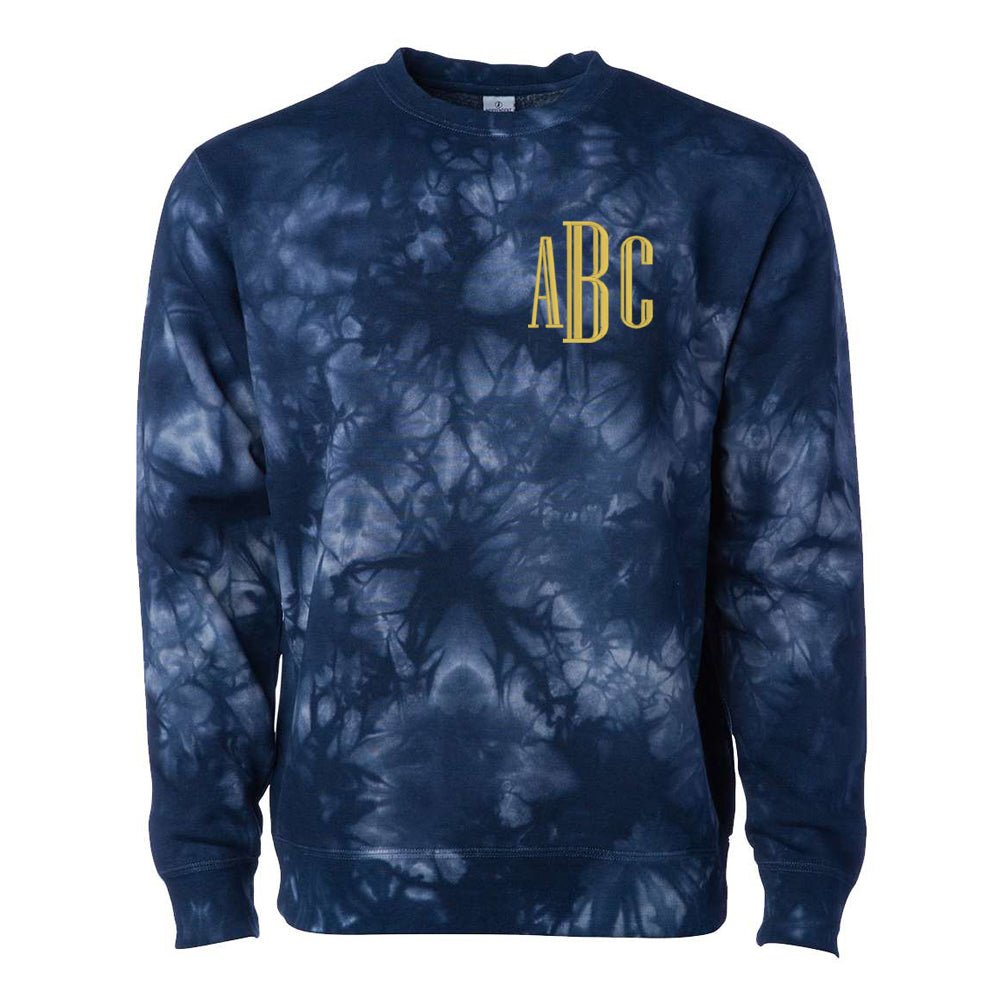 Monogrammed Tie Dye Crewneck Sweatshirt