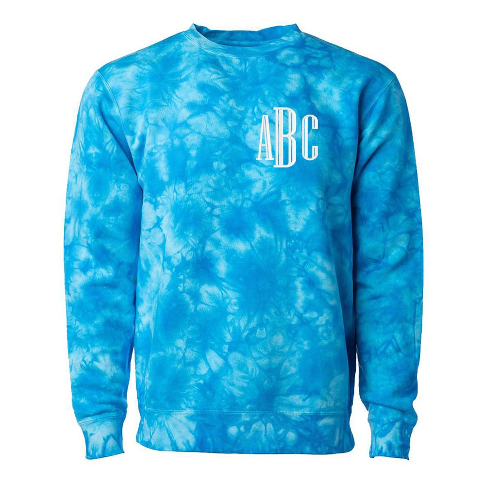 Monogrammed Tie Dye Crewneck Sweatshirt