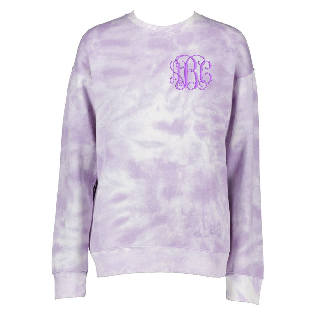 Monogrammed Tie Dye Fleece Sweatshirt