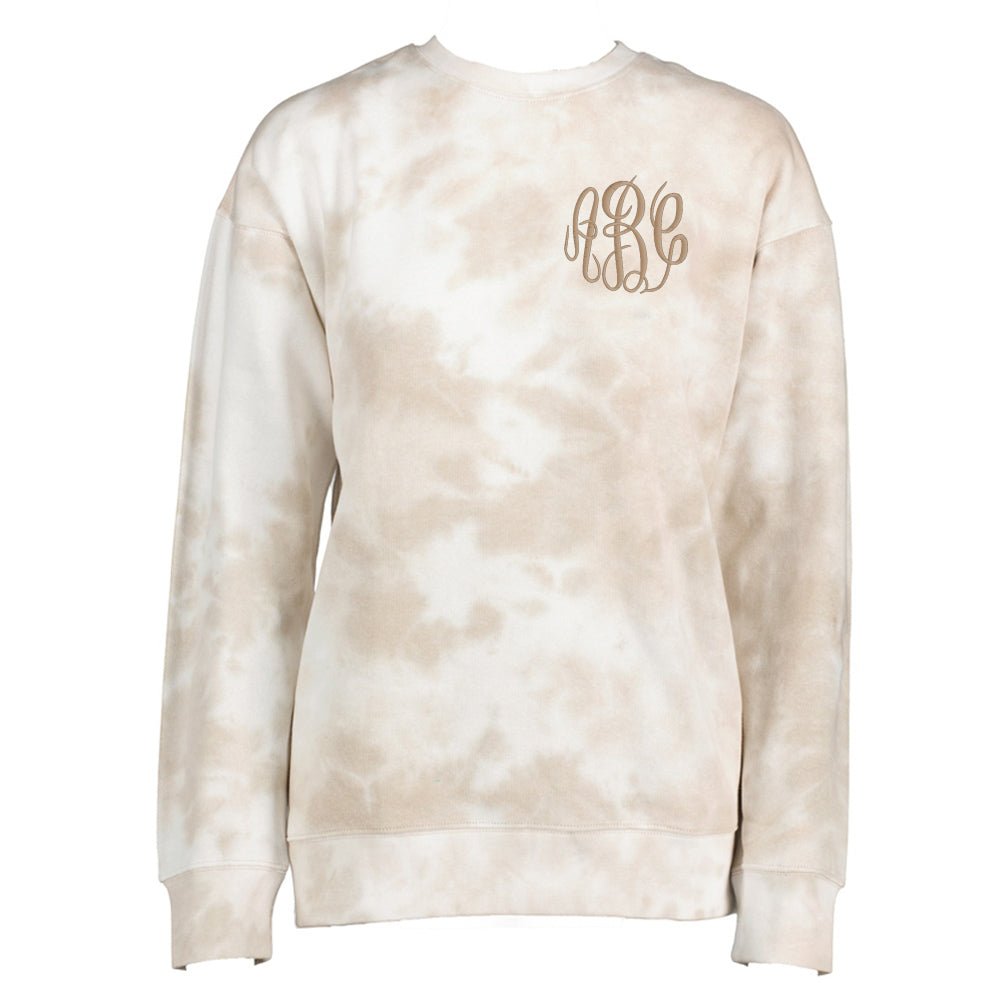 Monogrammed Tie Dye Fleece Sweatshirt
