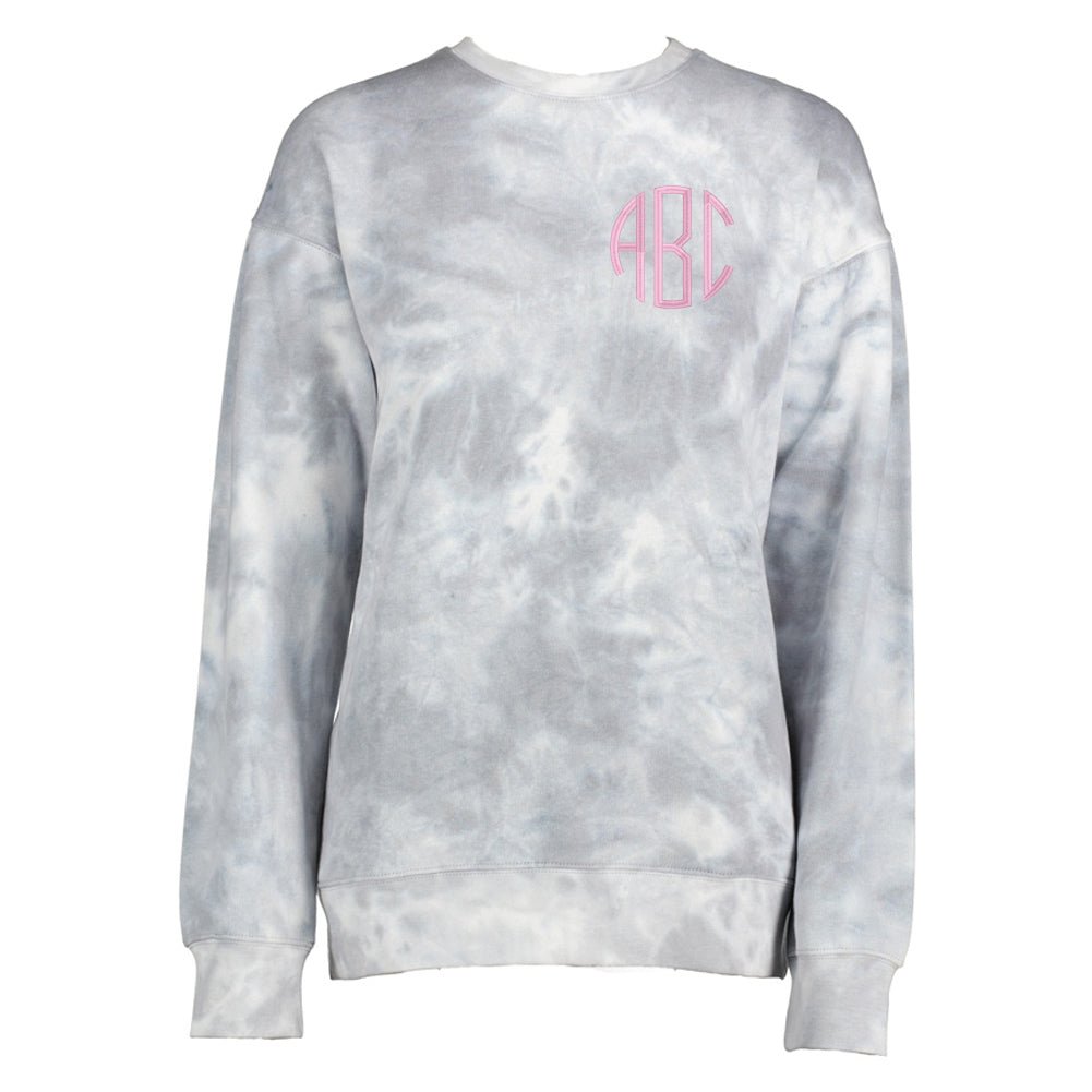 Monogrammed Tie Dye Fleece Sweatshirt