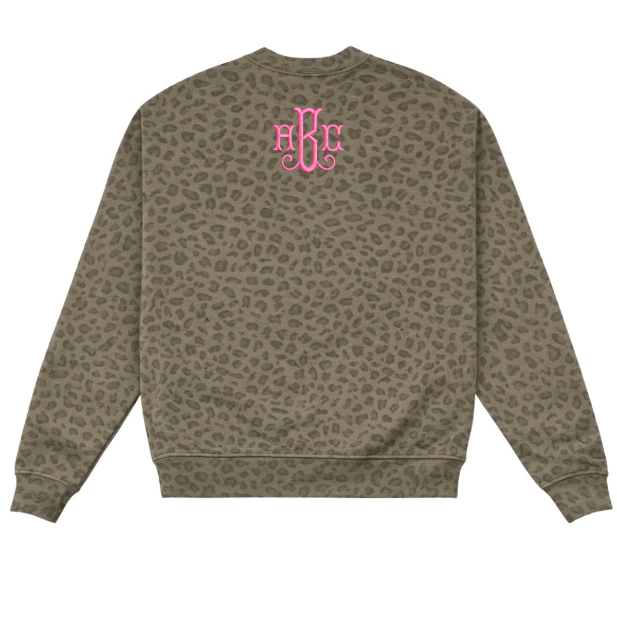 Monogrammed Vintage Leopard Crew