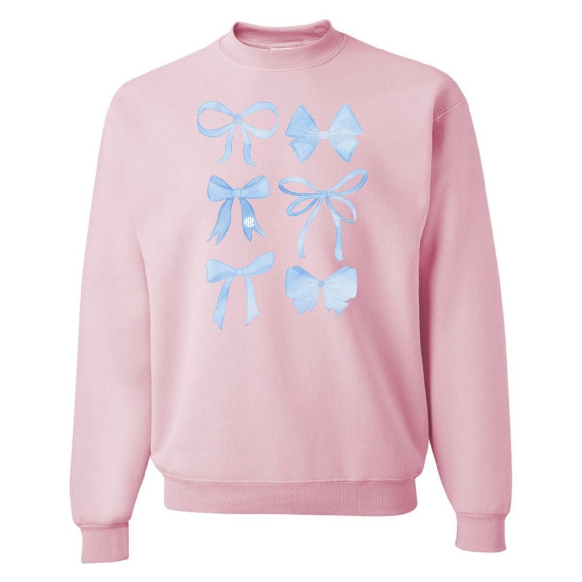 Monogrammed 'Watercolor Bows' Crewneck Sweatshirt