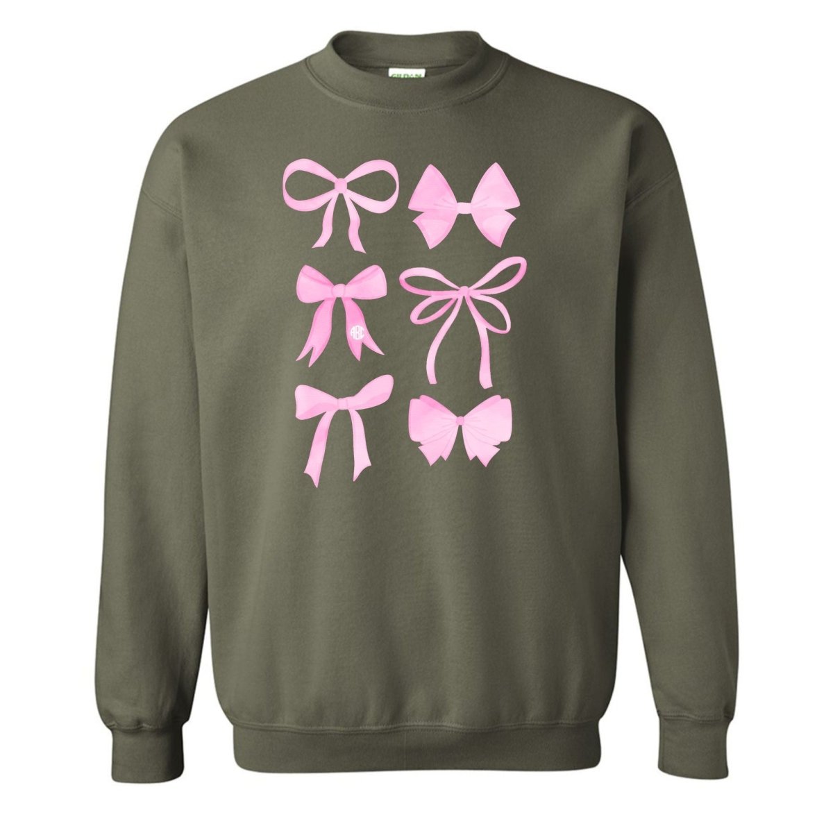 Monogrammed 'Watercolor Bows' Crewneck Sweatshirt