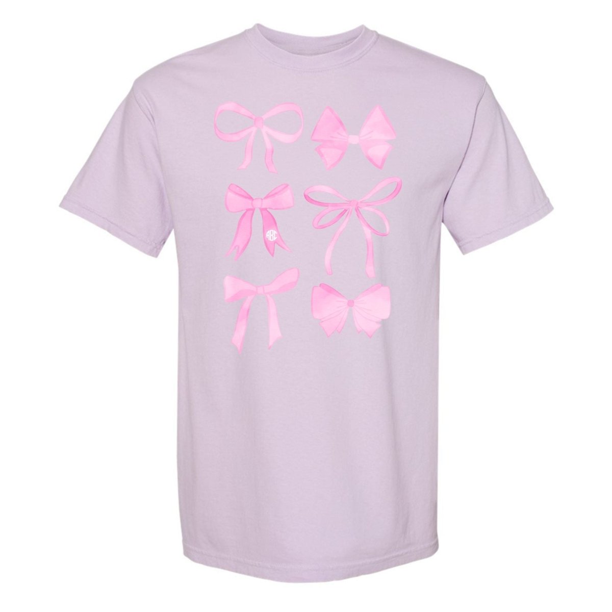 Monogrammed 'Watercolor Bows' T-Shirt