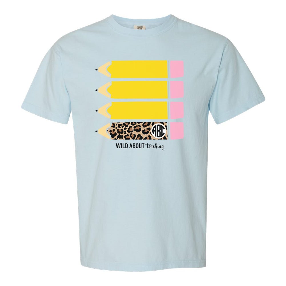 Monogrammed 'Wild About Teaching' T-Shirt