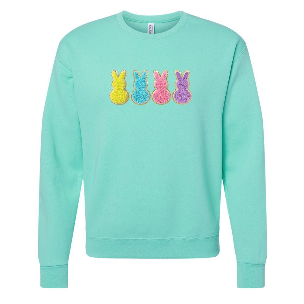 Peeps Letter Patch Crewneck Sweatshirt