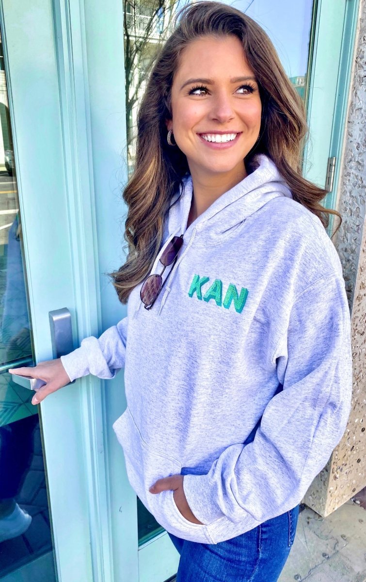 Personalized Shadow Block Initials Hoodie